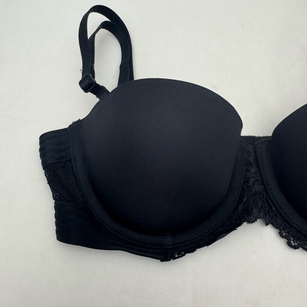 Maidenform Strapless Push-Up Bra Black Underwire Sz 34A - Picture 2 of 10
